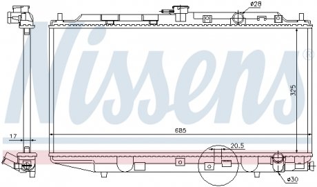 62276 NISSENS Радиатор охлаждения