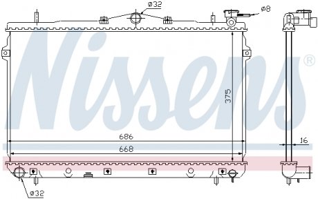 62298 NISSENS Радиатор охлаждения