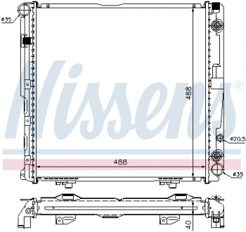 62763A NISSENS Радіатор охолодження MERCEDES E-CLASS W 124 (84-) E 220 (вир-во Nissens)