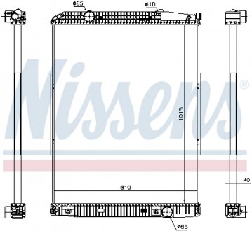 627910 NISSENS Радіатор системи охолодження, MERCEDES ACTROS
