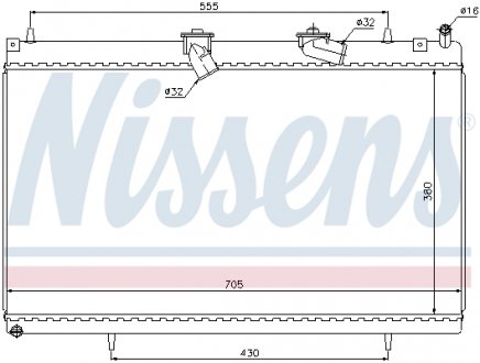 63619 NISSENS Радіатор охолоджування