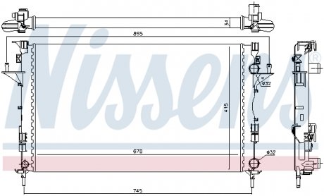 63816 NISSENS Радіатор охолоджування