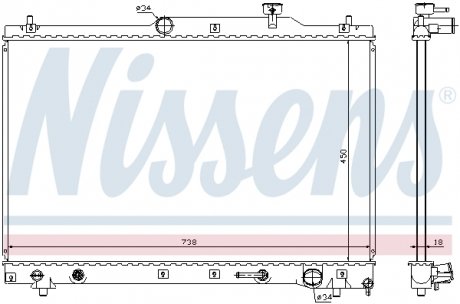 64657 NISSENS Радиатор охлаждения