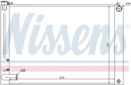 64660 NISSENS Радіатор охолодження LEXUS RXII 330 (вир-во Nissens)