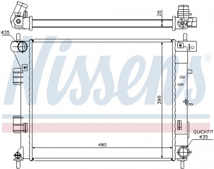 67607 NISSENS Радиатор охлаждения