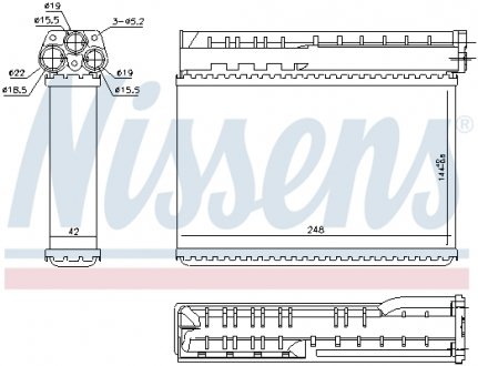 70512 NISSENS Радиатор печки