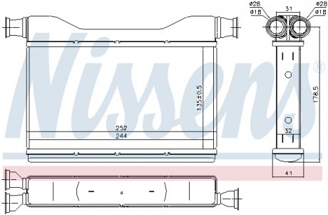 70528 NISSENS Радіатор пічки