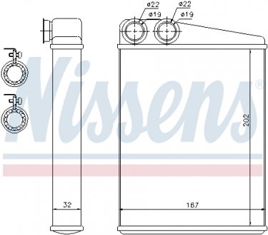 72046 NISSENS Радиатор обогрева салона