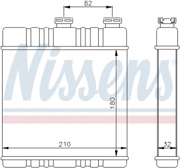 72660 NISSENS Радіатор опалювача салону