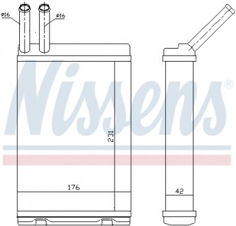 73642 NISSENS Радіатор системи опалення салона