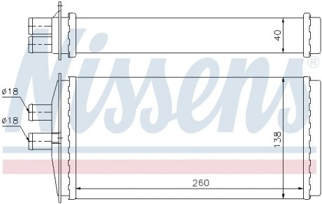 73655 NISSENS Радиатор печки