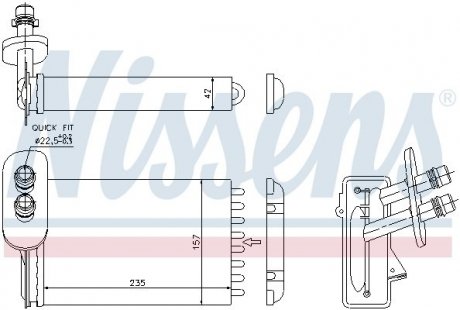 73921 NISSENS Радиатор печки