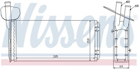 73965 NISSENS Радиатор системы отопления салона