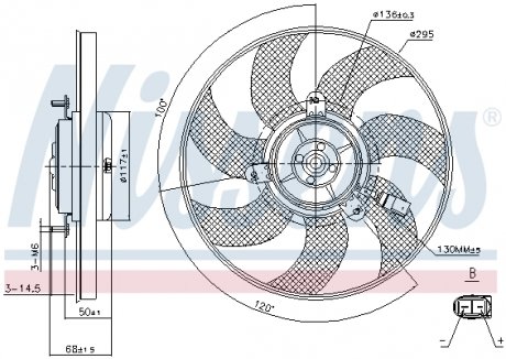 85733 NISSENS Вентилятор двигуна SEAT; VW; SKODA; AUDI (вир-во Nissens)