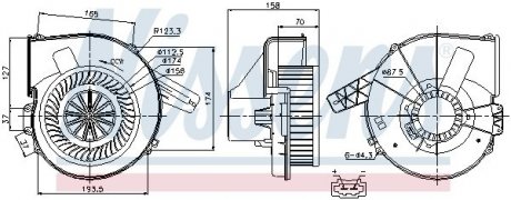 87028 NISSENS Вентилятор салону AUDI, VW (вир-во Nissens)