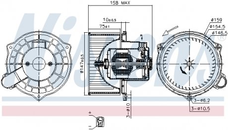 87234 NISSENS Вентилятор салону