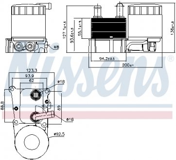 90696 NISSENS Радіатор масляний