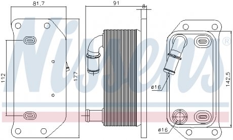 91188 NISSENS Масляний радіатор