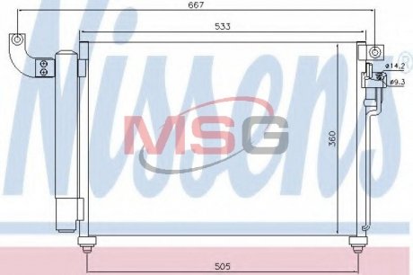 940003 NISSENS Радиатор кондиционера