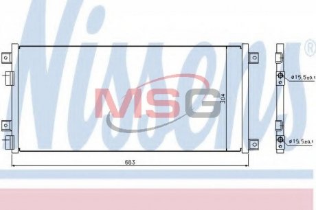 940004 NISSENS Радиатор кондиционера