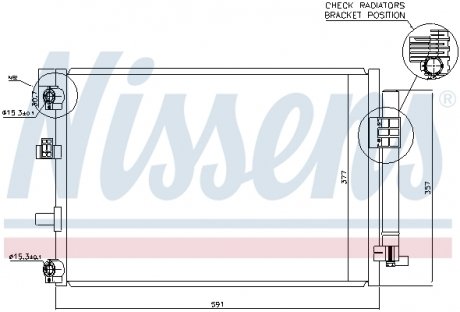 940222 NISSENS Конденсатор кондиціонера FORD Focus/C-Max 11- (вир-во Nissens)
