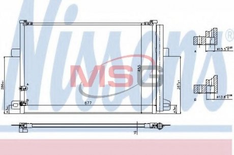 940225 NISSENS Конденсер кондиционера