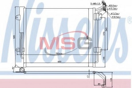 940256 NISSENS Конденсер кондиционера