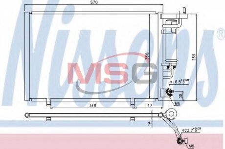 940286 NISSENS Конденсатор кондиционера FORD FIESTA (2009) (выр-во Nissens)