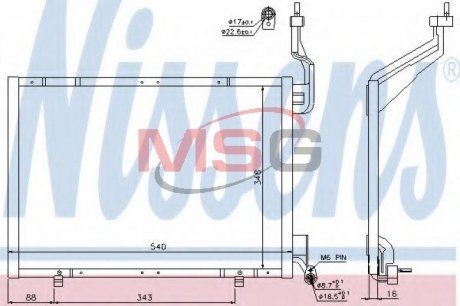 940287 NISSENS Конденсер кондиционера