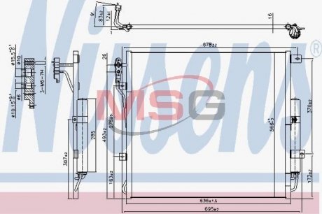 940407 NISSENS Конденсер кондиціонера