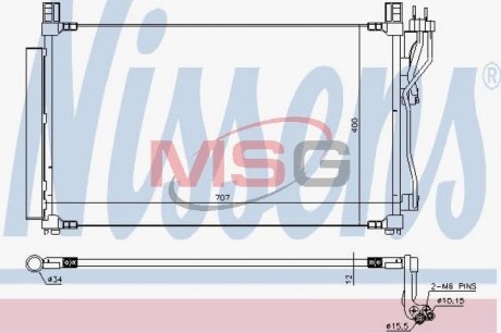 940606 NISSENS Конденсер кондиционера