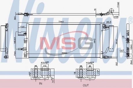 940759 NISSENS Конденсатор кондиціонера BMW X1 F48 (15-) (вир-во Nissens)