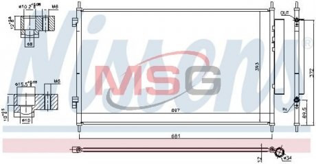 940811 NISSENS Конденсер кондиционера