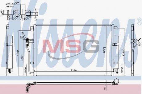 940826 NISSENS Радиатор кондиционера