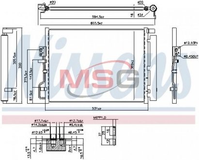 941072 NISSENS Конденсер кондиціонера HYUNDAI TUCSON (TL) (15-)/KIA SPORTAGE IV (15-) (вир-во Nissens)