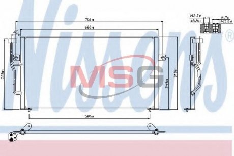 94305 NISSENS Конденсер кондиционера