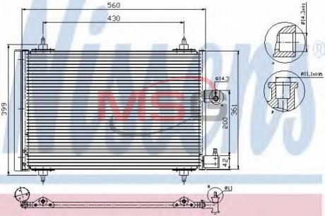 94534 NISSENS Радиатор кондиционера