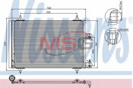 94560 NISSENS Радиатор кондиционера