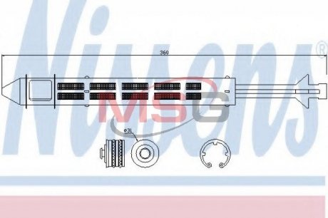 95468 NISSENS Фильтр-осушитель системы кондиционирования