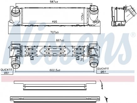 96552 NISSENS Радіатор наддуву