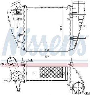 96678 NISSENS Радіатор наддуву