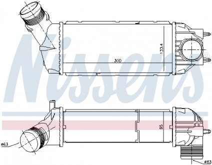 96720 NISSENS Радиатор наддува