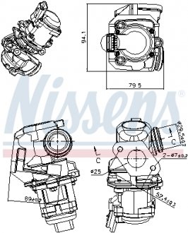 98150 NISSENS Клапан EGR First Fit