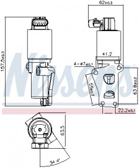 98170 NISSENS Клапан EGR рециркуляции газов OPEL (выр-во Nissens)