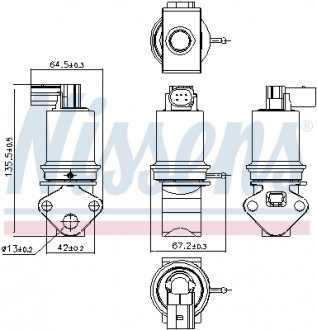 98202 NISSENS Клапан рециркуляціі ВГ (EGR)