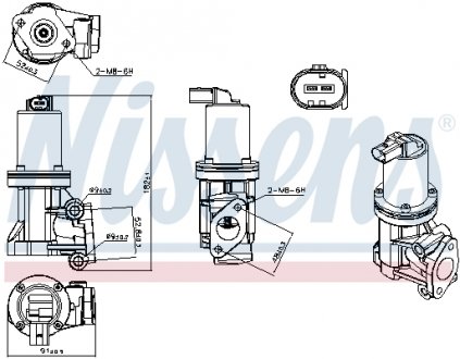 98307 NISSENS Клапан рециркуляціі ВГ (EGR)