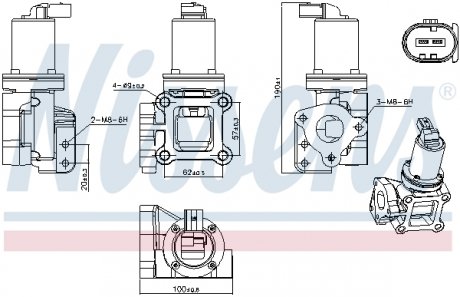 98309 NISSENS Клапан рециркуляціі ВГ (EGR)