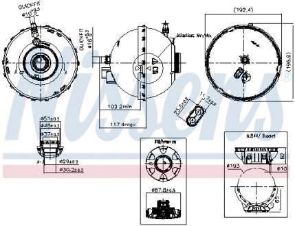 996262 NISSENS Бачок розширювальний