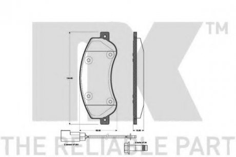 222566 NK Тормозные колодки дисковые перед. Ford Transit 2,2-2,4 TDCI 06-