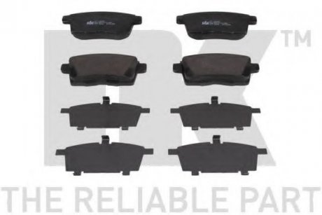 223257 NK Колодки тормозные зад. Mazda CX-7 2.3IT 06-, CX-9 06-